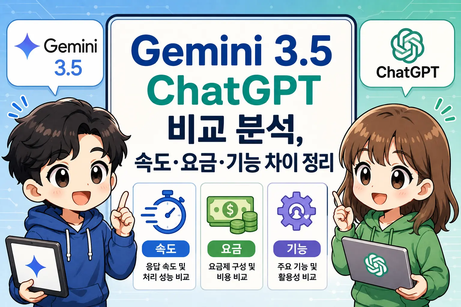 Gemini 3.5 ChatGPT 비교 분석, 속도·요금·기능 차이 정리