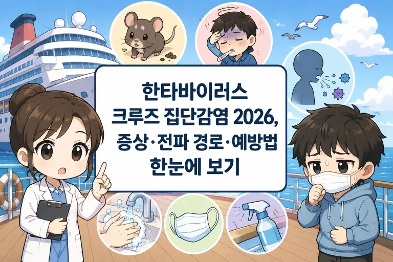 한타바이러스 크루즈 집단감염 2026, 증상·전파 경로·예방법 한눈에 보기