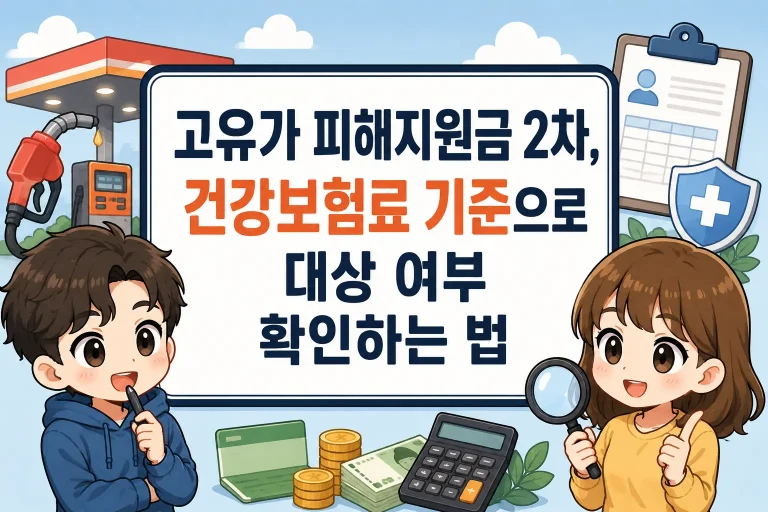 고유가 피해지원금 2차, 건강보험료 기준으로 대상 여부 확인하는 법