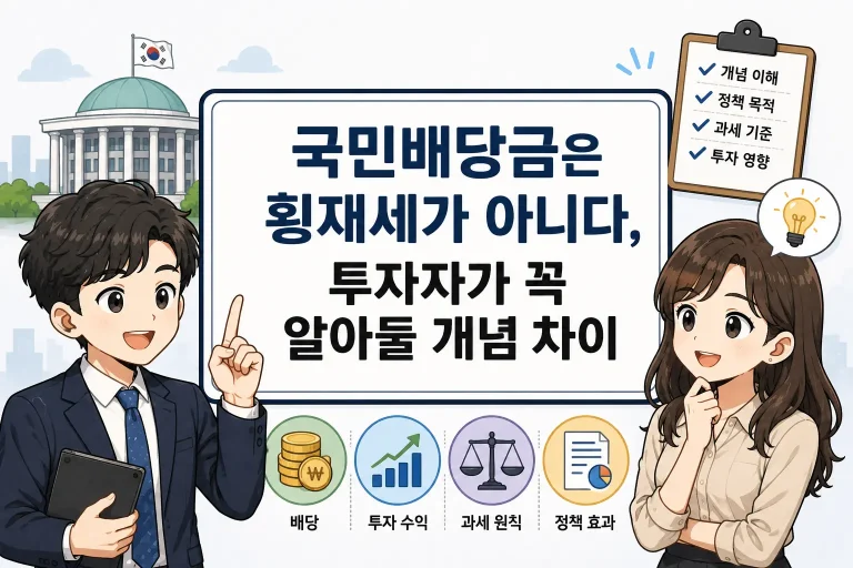 국민배당금은 횡재세가 아니다, 투자자가 꼭 알아둘 개념 차이