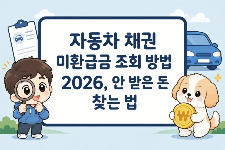자동차 채권 미환급금 조회 방법 2026, 안 받은 돈 찾는 법