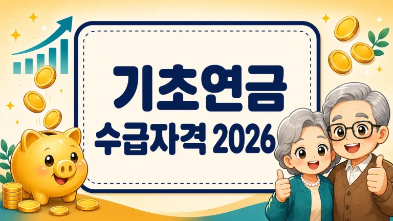 기초연금 수급자격 2026, 소득인정액 선정기준액과 신청 방법까지