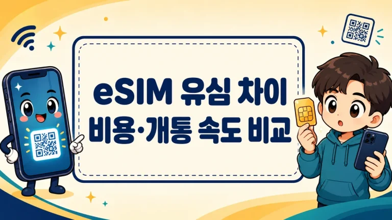 eSIM 유심 차이, 비용·개통 속도 비교와 나에게 맞는 선택 기준