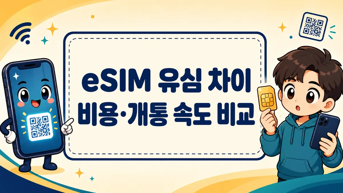 eSIM 유심 차이, 비용·개통 속도 비교와 나에게 맞는 선택 기준