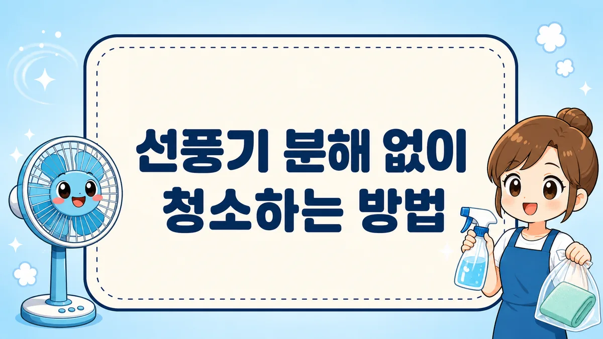 선풍기 분해 없이 청소하는 방법, 비닐봉지·베이킹소다로 5분 완성