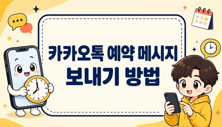 카카오톡 예약 메시지 보내기 방법, 예약부터 확인·수정·취소까지