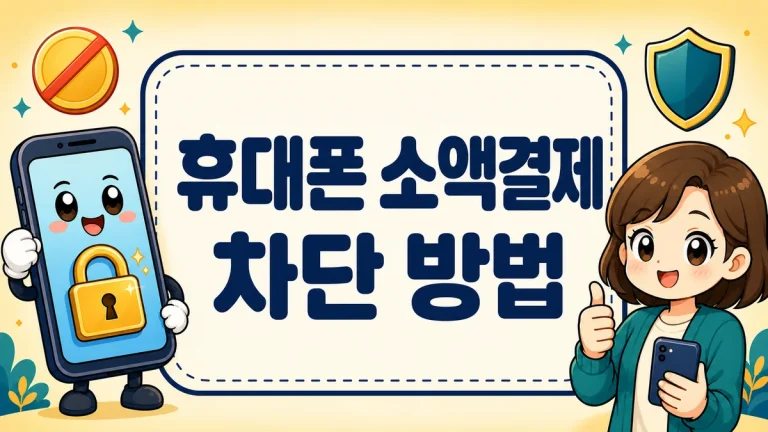 휴대폰 소액결제 차단 방법, SKT·KT·LG유플러스 1분 설정과 콘텐츠이용료까지
