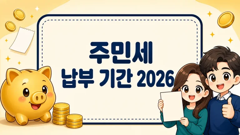 주민세 납부 기간 2026, 8월 개인분·사업소분 위택스 납부 방법까지