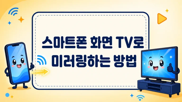 스마트폰 화면 TV로 미러링하는 방법, 갤럭시 스마트뷰·아이폰 에어플레이까지