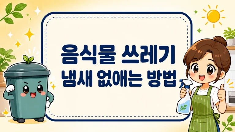 여름철 음식물 쓰레기 냄새 없애는 방법, 초파리 예방과 통 관리까지