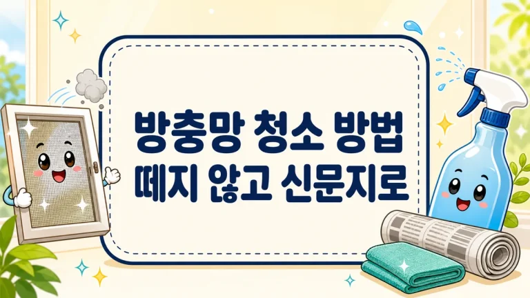 방충망 청소 방법, 떼지 않고 신문지로 먼지·물때 5분에 제거하기