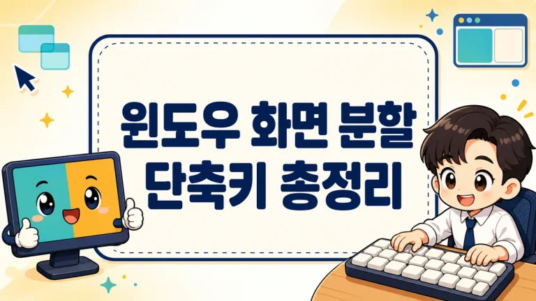 윈도우11 화면 분할 단축키, 2분할·4분할부터 스냅 안 될 때 해결까지