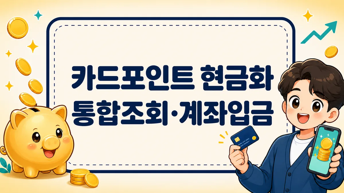 카드포인트 통합조회 현금화 방법, 흩어진 카드포인트 1분 계좌입금까지 카드포인트 통합조회 현금화 방법, 흩어진 카드포인트 1분 계좌입금까지