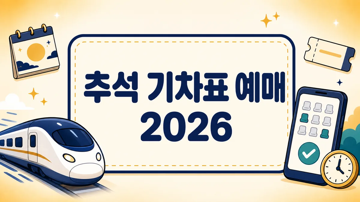 추석 기차표 예매 2026, 9월 3일 시작 날짜별 노선과 통합회원 총정리