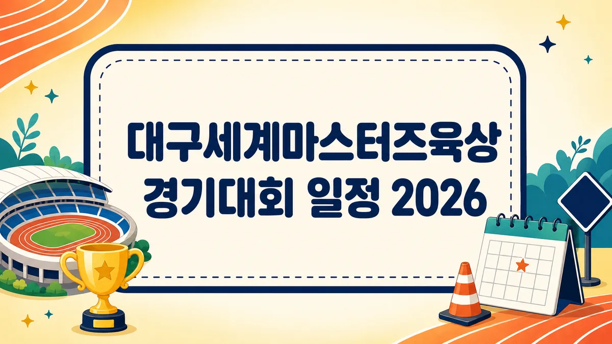 대구세계마스터즈육상경기대회 일정 2026, 로드레이스 교통통제와 경기장 총정리