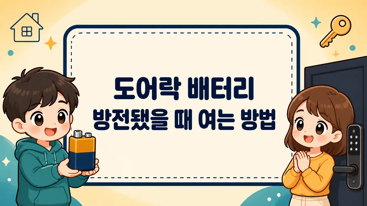 도어락 배터리 방전됐을 때 여는 방법, 9V 건전지부터 모델별 비상전원까지 도어락 배터리 방전됐을 때 여는 방법, 9V 건전지부터 모델별 비상전원까지