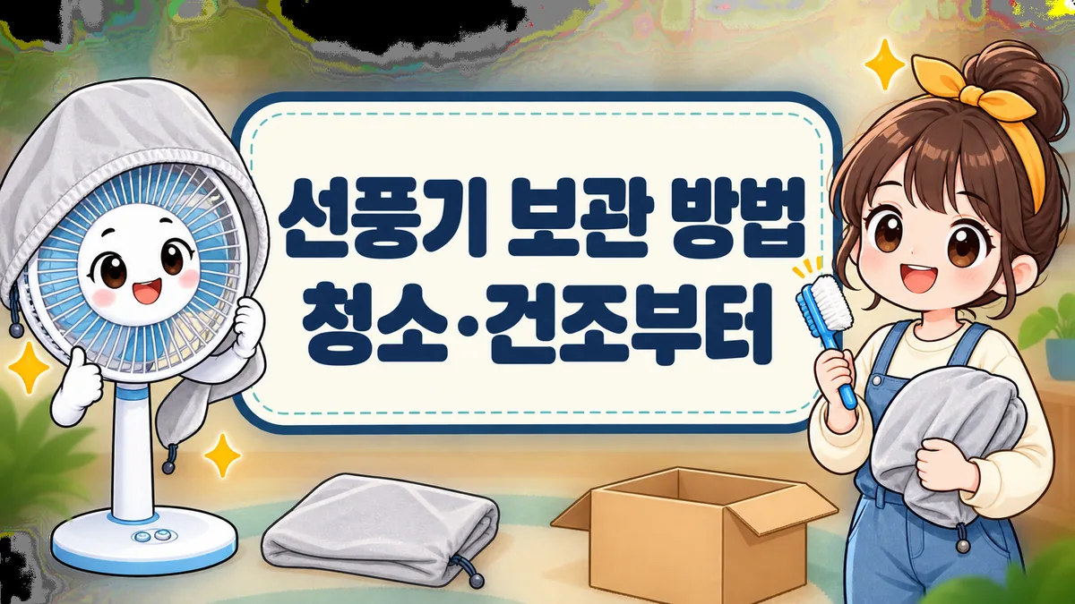 선풍기 보관 방법, 청소·건조부터 커버 선택과 보관 장소까지