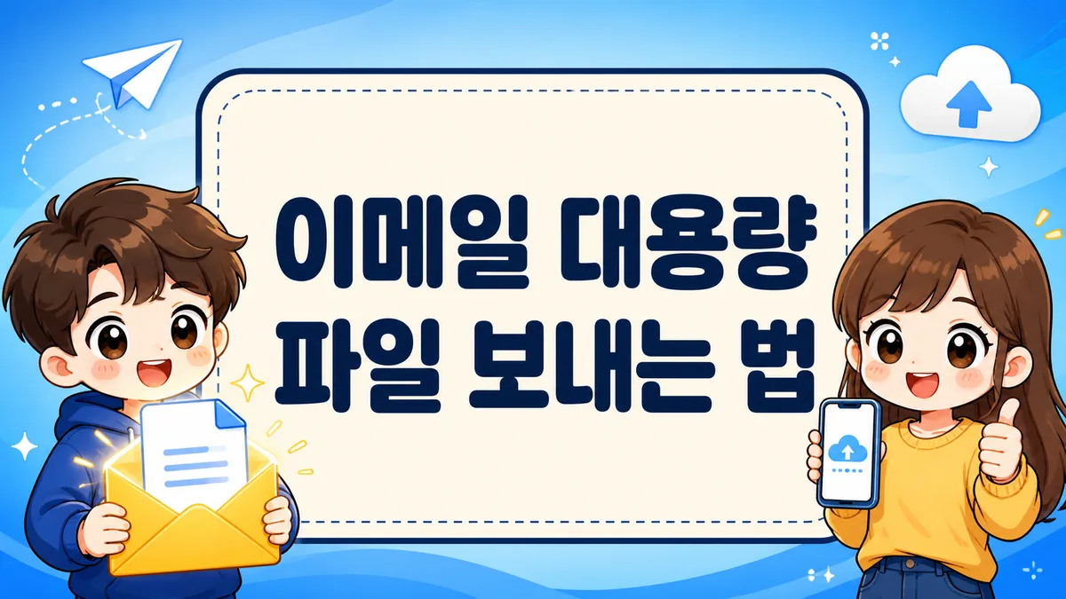 이메일 대용량 파일 보내는 방법, 네이버·지메일·다음 용량 한도까지