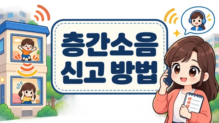 층간소음 신고 방법, 관리사무소부터 이웃사이센터 측정까지 순서대로