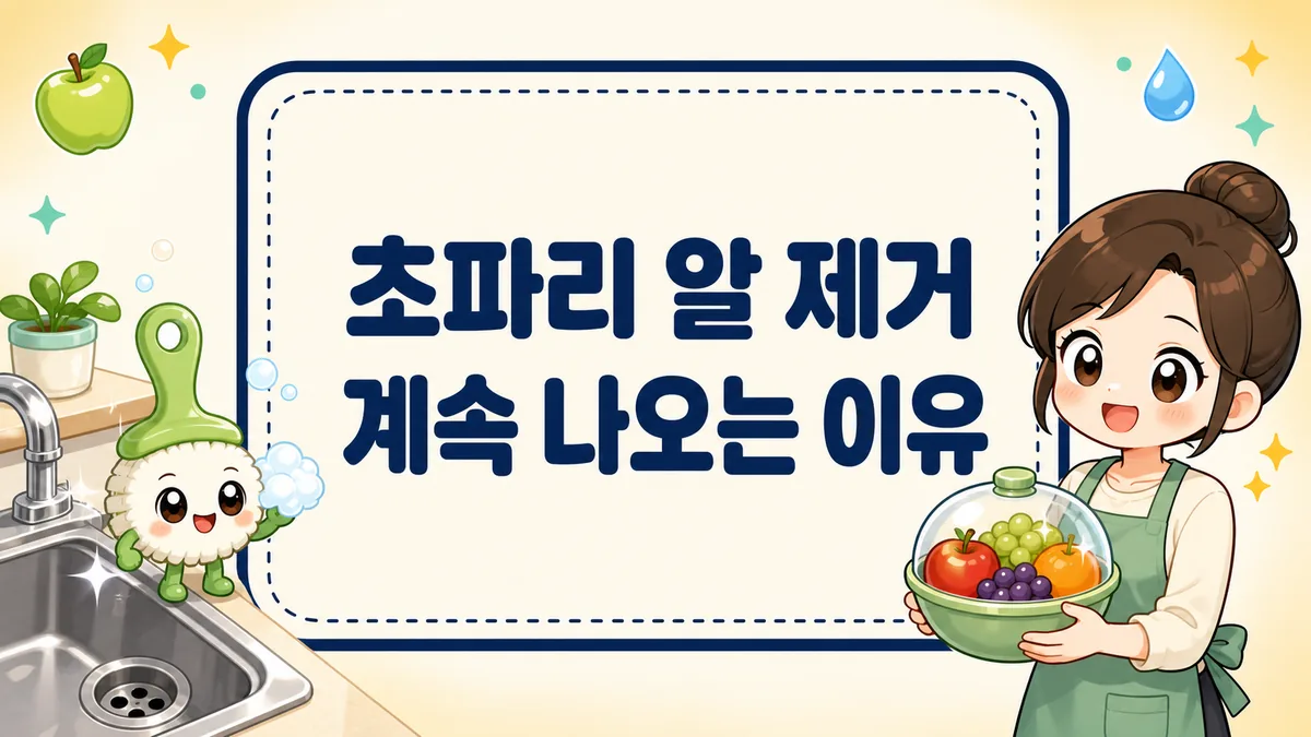 초파리 알 제거, 계속 나오는 이유와 발생원 찾는 순서까지