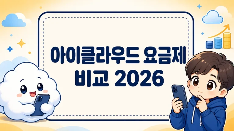 아이클라우드 요금제 비교 2026, 용량별 월 요금과 해지 시 데이터까지