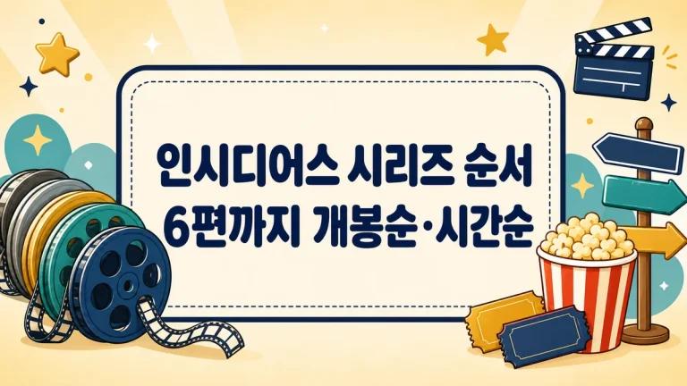 인시디어스 시리즈 순서, 6편까지 개봉순·시간순 한 번에 정리