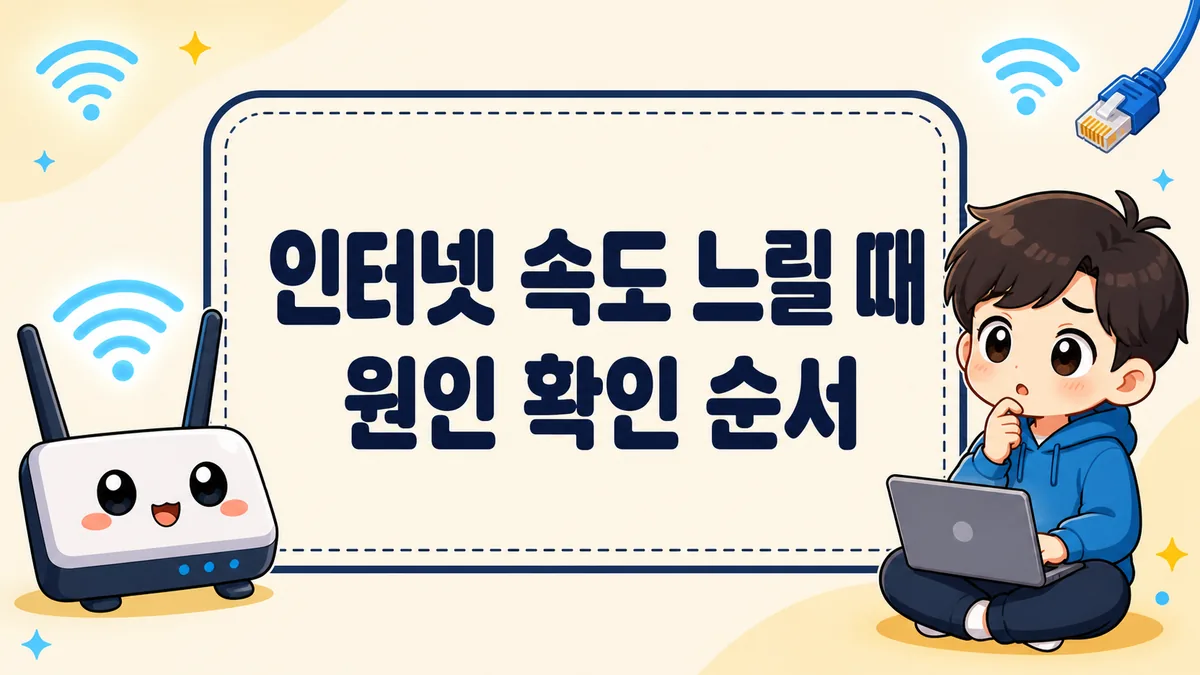 인터넷 속도 느릴 때 원인 확인 순서, 공유기·회선 구분부터 요금 감면까지 인터넷 속도 느릴 때 원인 확인 순서, 공유기·회선 구분부터 요금 감면까지