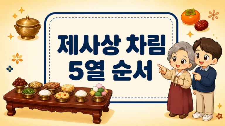 제사상 차림 5열 순서, 차례상과 다른 점부터 성균관 표준안까지