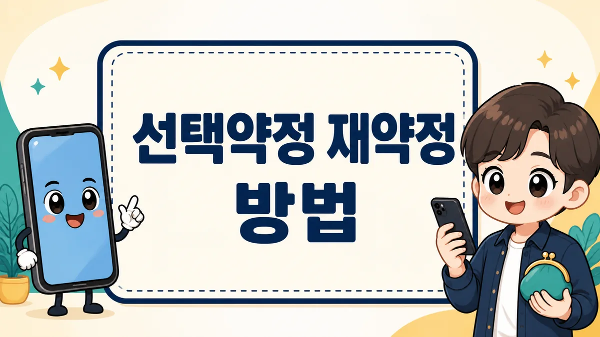 선택약정 재약정 방법, 약정 만료 후 25% 할인 이어가는 순서 선택약정 재약정 방법, 약정 만료 후 25% 할인 이어가는 순서