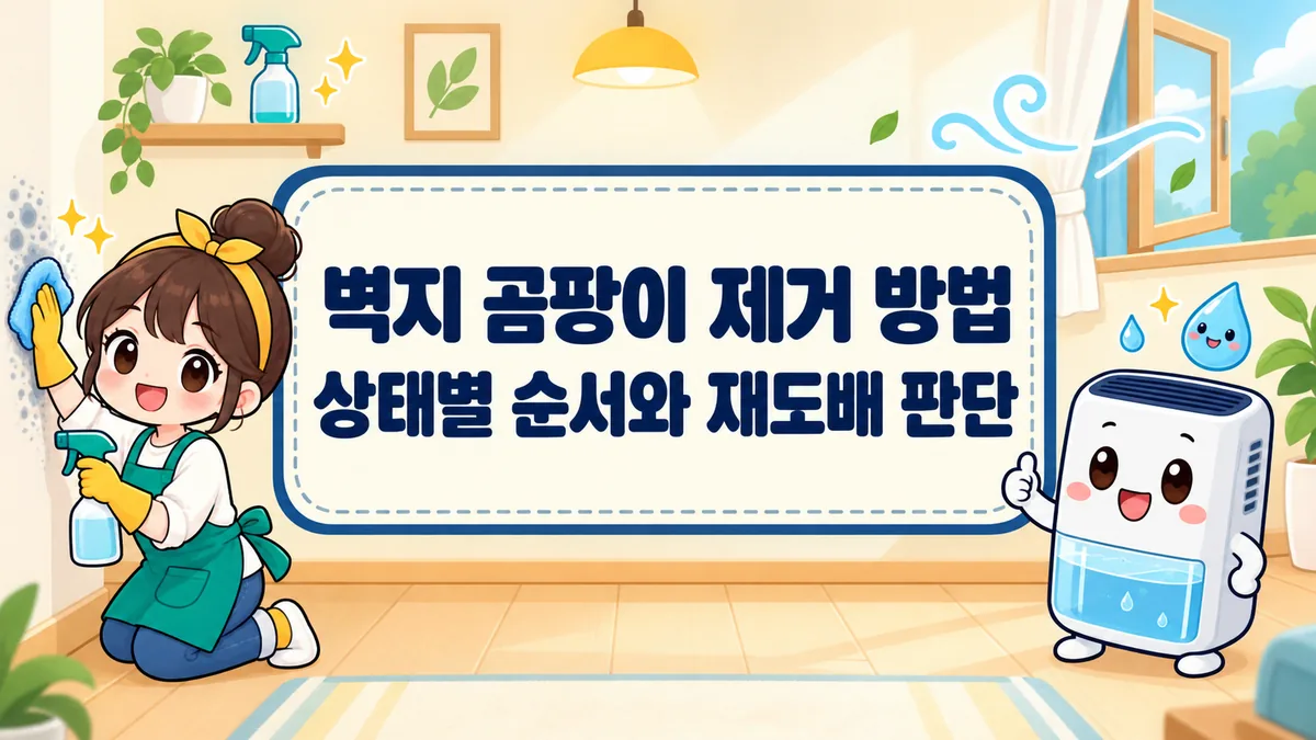 벽지 곰팡이 제거 방법, 상태별 순서와 재도배 판단 기준까지