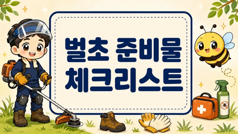 벌초 준비물 체크리스트, 예초기 보호장비 순서와 벌 쏘였을 때 119 기준까지
