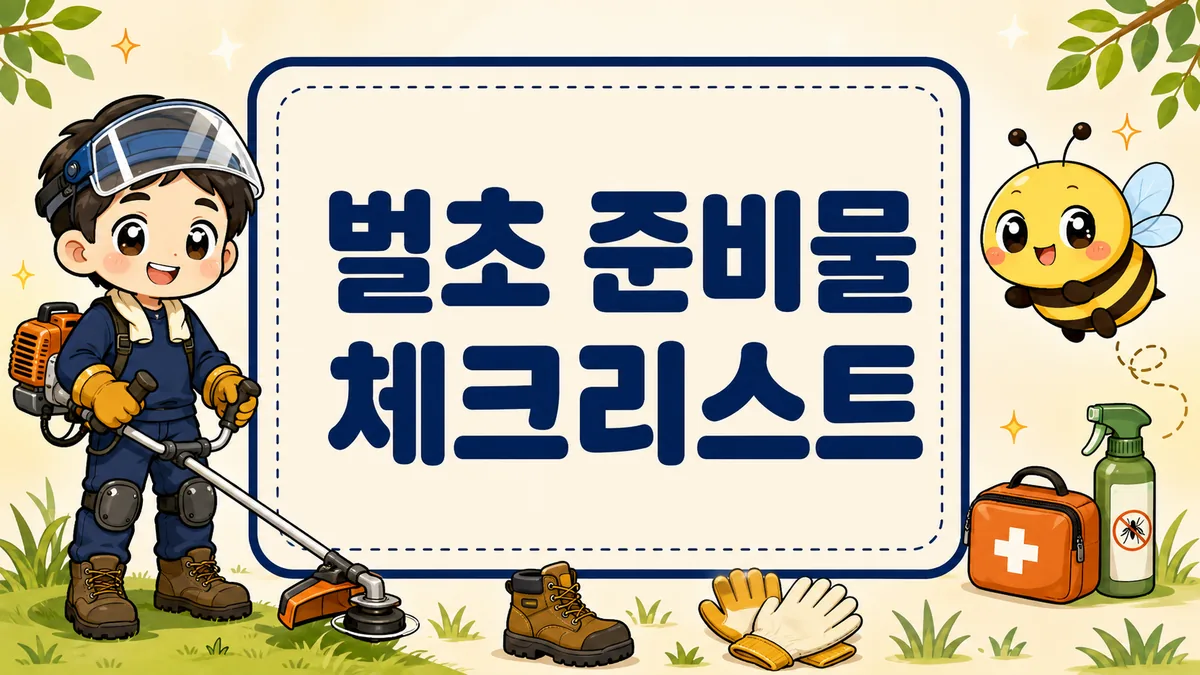 벌초 준비물 체크리스트, 예초기 보호장비 순서와 벌 쏘였을 때 119 기준까지