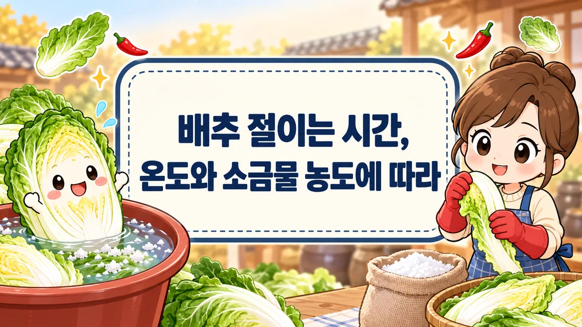 배추 절이는 시간, 온도와 소금물 농도에 따라 달라진다 — 짜게·덜 절였을 때 대처까지 배추 절이는 시간, 온도와 소금물 농도에 따라 달라진다 — 짜게·덜 절였을 때 대처까지
