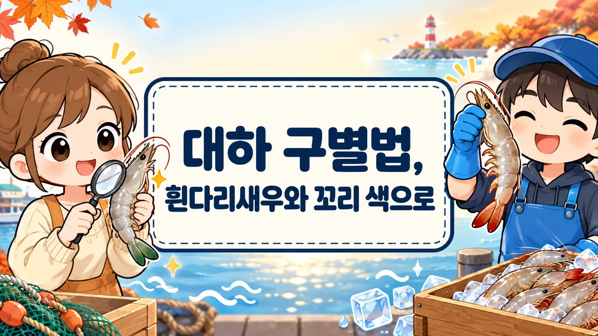 대하 구별법, 흰다리새우와 꼬리 색으로 가르고 익힌 뒤엔 이마뿔을 본다 대하 구별법, 흰다리새우와 꼬리 색으로 가르고 익힌 뒤엔 이마뿔을 본다