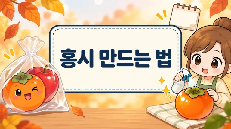 홍시 만드는 법, 사과·소주·그냥 두기 중 며칠 걸리나 — 떫은맛이 남았을 때 대처까지