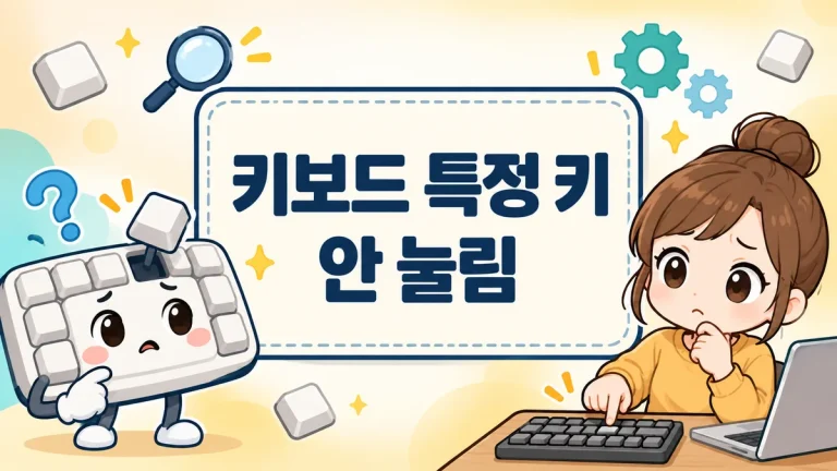 키보드 특정 키 안 눌림, 설정 탓인지 고장인지 가르는 3단계 확인법