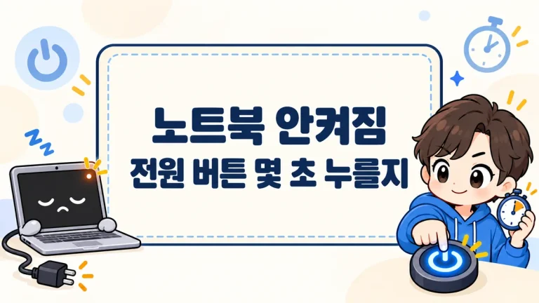 노트북 안켜짐, 전원 버튼 몇 초 누를지 제조사마다 다릅니다 — 삼성·LG·HP·델·에이수스 리셋법