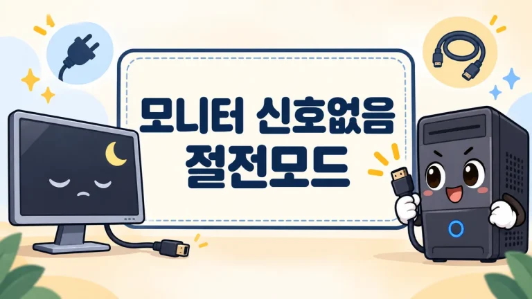 모니터 신호없음 절전모드, 언제 꺼지는지 보면 원인이 갈립니다 — 로고 전·윈도우 진입·절전 복귀
