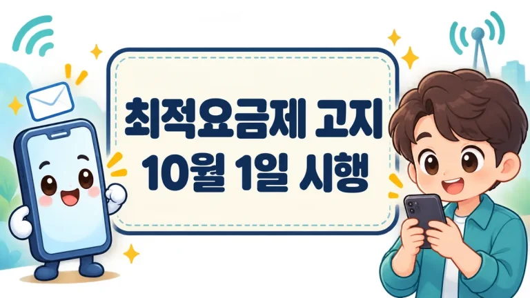 최적요금제 고지 10월 1일 시행, 6개월 주기와 문자 내용이 아직 확정이 아닌 이유