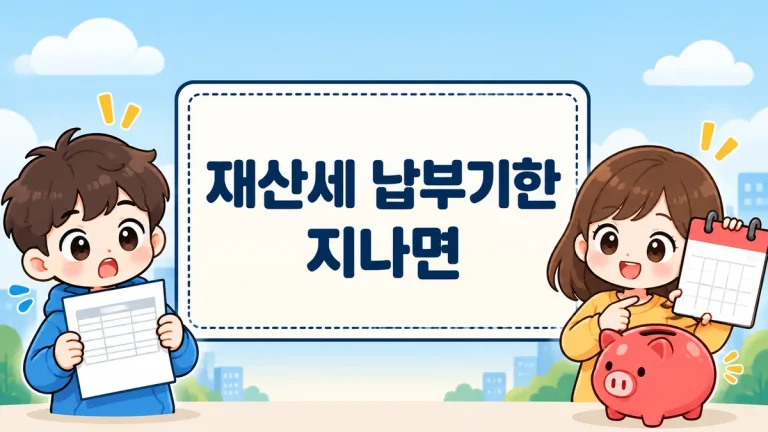 재산세 납부기한 지나면, 9월 30일 넘긴 뒤 붙는 가산세 3%와 45만원 기준