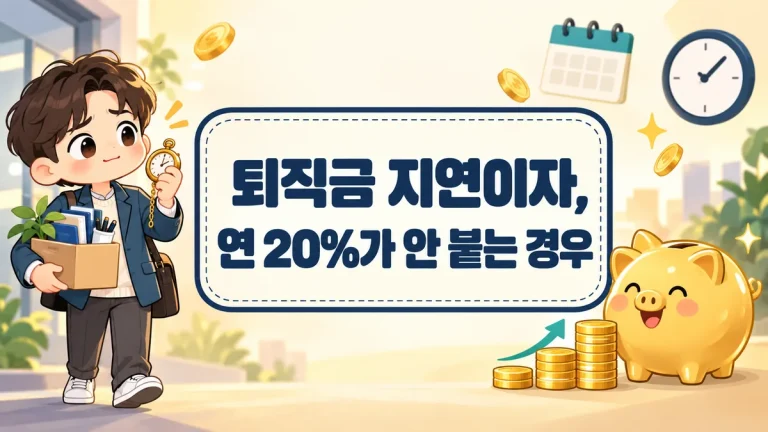 퇴직금 지연이자, 연 20%가 안 붙는 경우부터 확인하세요 — 합의 연장·회사 파산·재직 중 체불