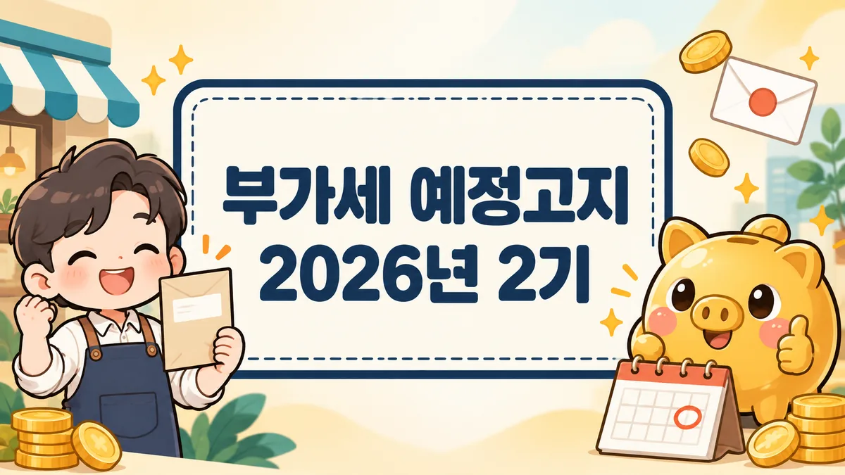 부가세 예정고지 2026년 2기, 10월 26일까지 낼 금액과 예정신고로 바꾸는 기준