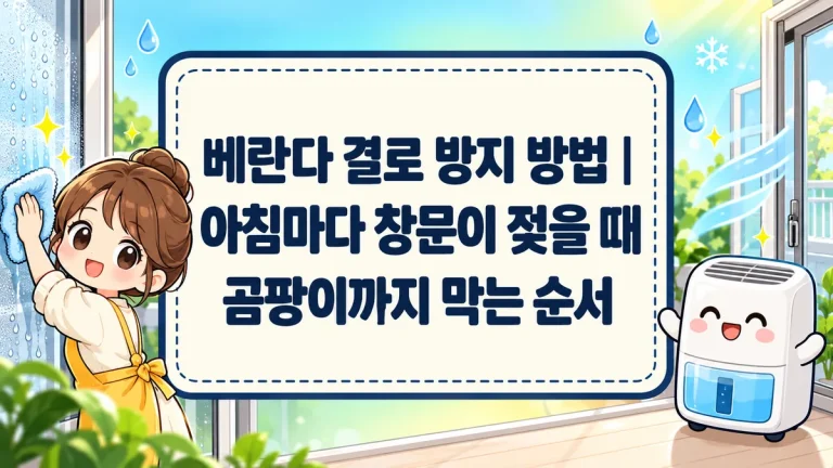 베란다 결로 방지 방법｜아침마다 창문이 젖을 때 곰팡이까지 막는 순서