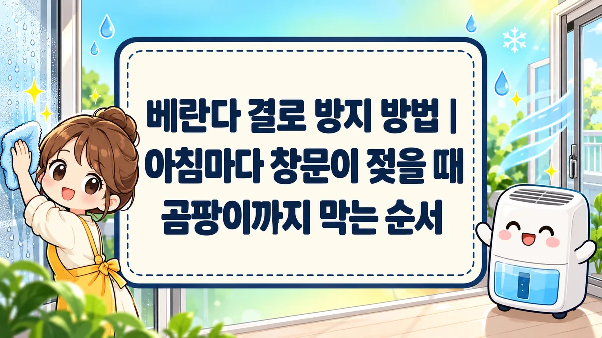 베란다 결로 방지 방법｜아침마다 창문이 젖을 때 곰팡이까지 막는 순서
