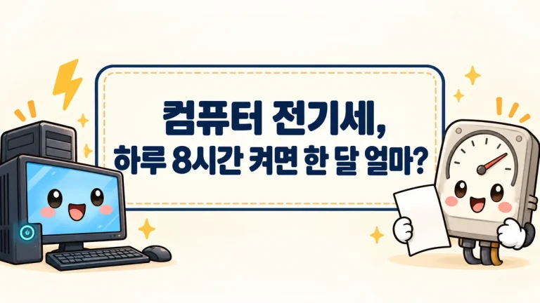 컴퓨터 전기세, 하루 8시간 켜면 한 달 얼마? 집 전기 사용량부터 보세요