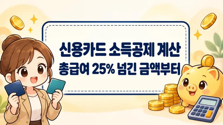 신용카드 소득공제 계산, 총급여 25% 넘긴 금액부터 — 10월에 체크카드로 바꾸면 세금은 얼마 줄어드나
