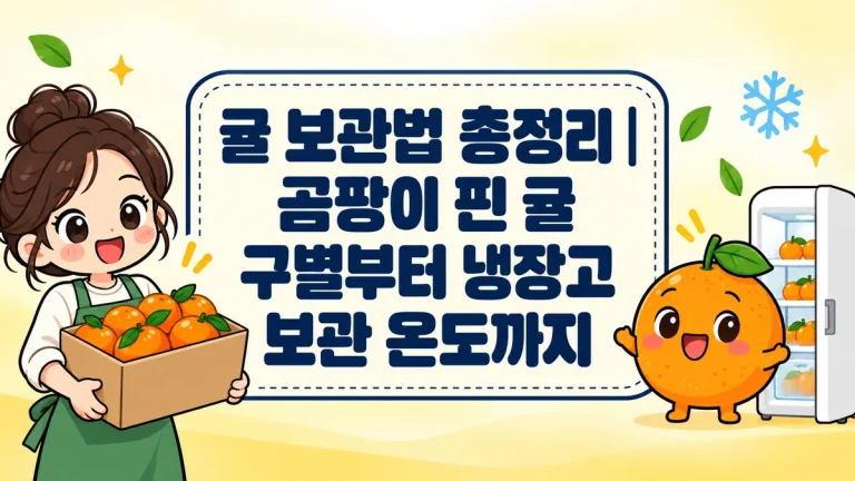 귤 보관법 총정리｜곰팡이 핀 귤 구별부터 냉장고 보관 온도까지